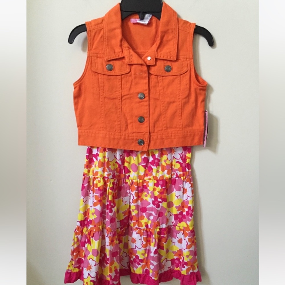 Sleeveless Separate Jacket Dress 4 & Up cotton Size 7